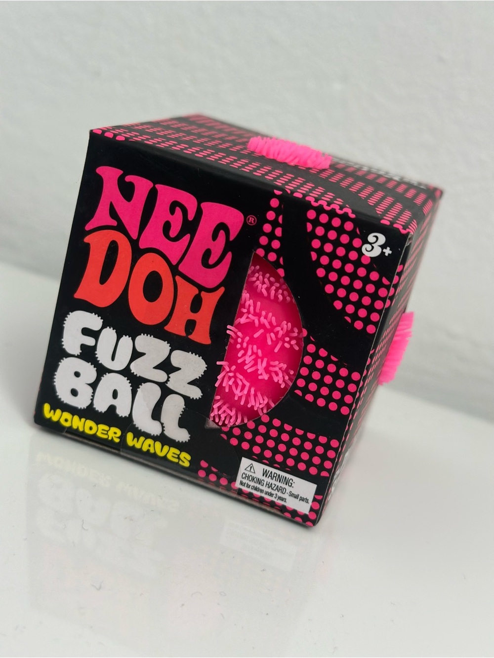 NeeDoh Fuzz Ball Wonder Waves - Bright Pink Sensory Toy